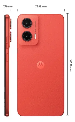 Smartphone Motorola Moto G35 5g - 256gb 12gb (4gb Ram+8gb Ram Boost) E Camera 50mp Com Ai Nfc Tela 6.7 Com Superbrilho - Coral - Vegan Leather - imagem 4